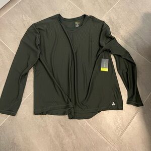 Army green Long Sleeve Athletic Shirt